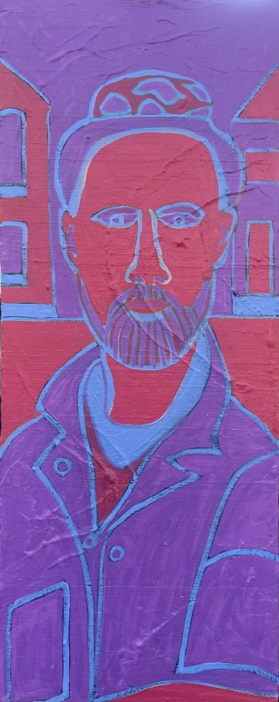 'Purple Patch', 
oil on canvas, 76x30cm, 2026. £975